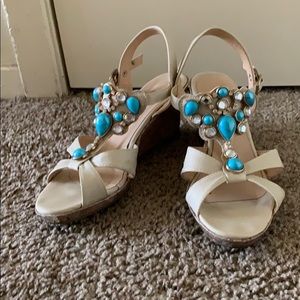 White summer sandals